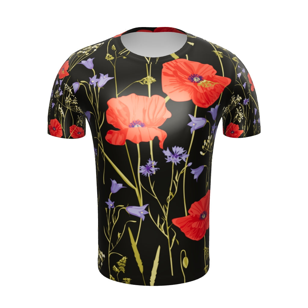 ASUIANAP Wildflower & Poppy Print T-Shirt