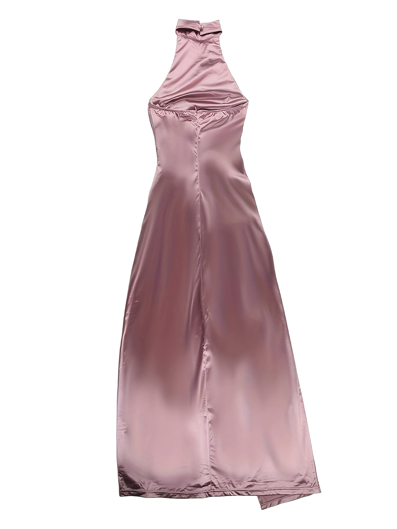 Women's Backless Bodycon Dress with Side Slit & Halter Neck